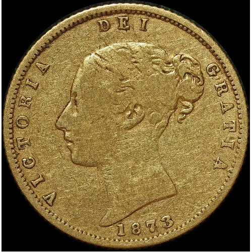 1873 Melbourne Young Head Half Sovereign Fine