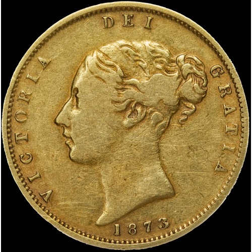 1873 Melbourne Young Head Half Sovereign good Fine