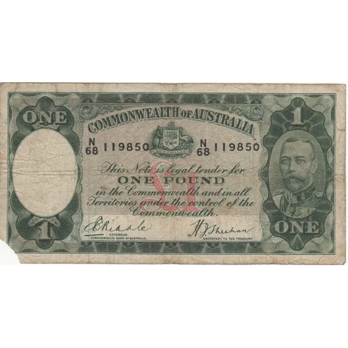 1933 One Pound Riddle/Sheehan R28 Very Good