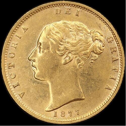 1877 Melbourne Young Head Half Sovereign PCGS AU55