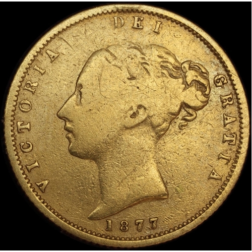 1877 Melbourne Young Head Half Sovereign Very Good