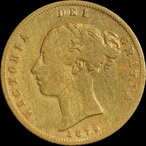 1879 Sydney Young Head Half Sovereign Fine