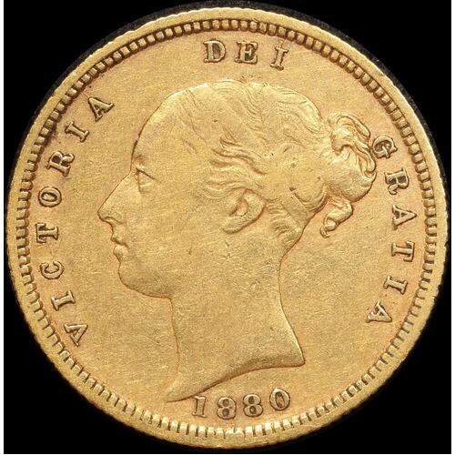 1880 Sydney Young Head Half Sovereign Type 5/4 AVF
