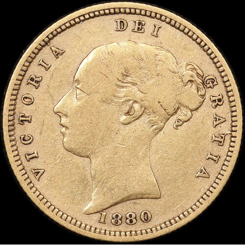 1880 Sydney Young Head Half Sovereign Fine