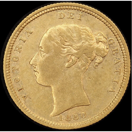 1880 Sydney Young Head Half Sovereign PCGS AU50