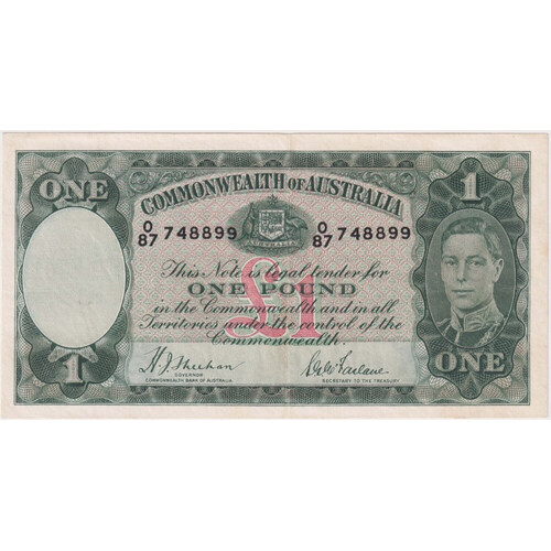 1938 One Pound Sheehan/McFarlane R29 good VF