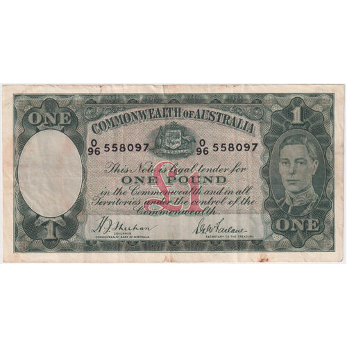 1938 One Pound Sheehan/McFarlane R29 Very Fine