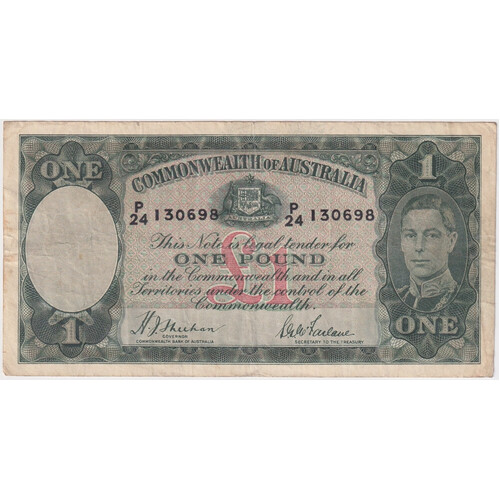 1938 One Pound Sheehan/McFarlane R29 Very Good