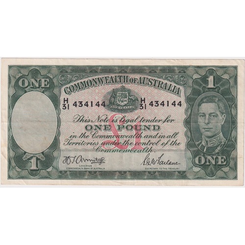 1942 One Pound Armitage/McFarlane R30A about EF