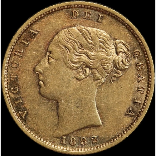 1882 Melbourne Young Head Half Sovereign about EF