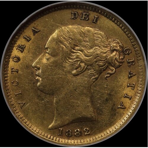 1882 Melbourne Young Head Half Sovereign NGC AU58