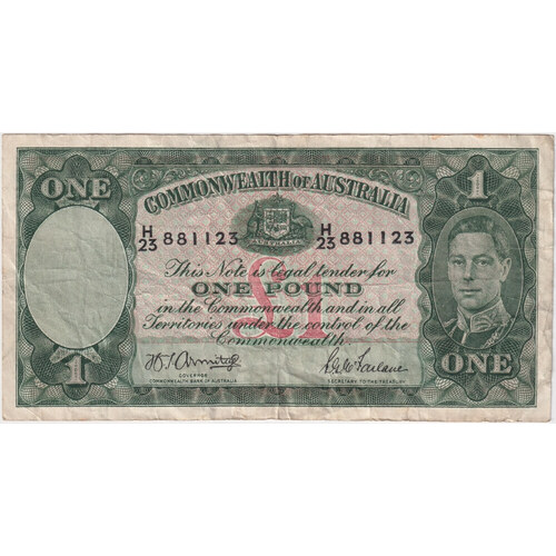 1942 One Pound Armitage/McFarlane R30A Fine