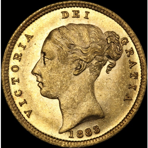 1883 Sydney Young Head Half Sovereign Unc (PCGS MS62)