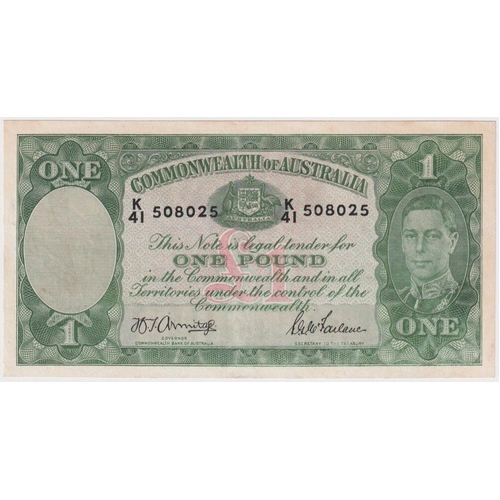 1942 One Pound Armitage/McFarlane R30A good VF