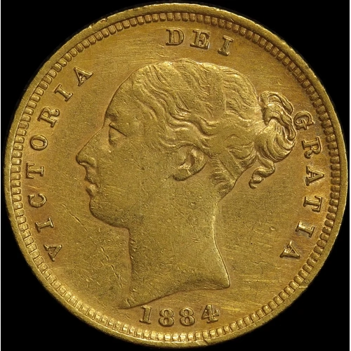 1884 Melbourne Young Head Half Sovereign Very Fine