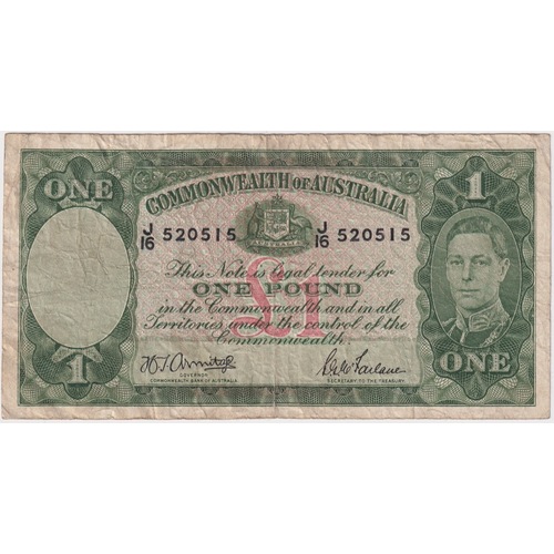 1942 One Pound Armitage/McFarlane R30A Very Good