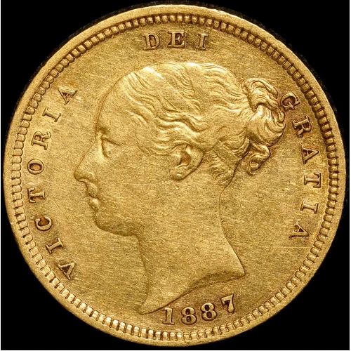 1887 Sydney Young Head Half Sovereign Very Fine