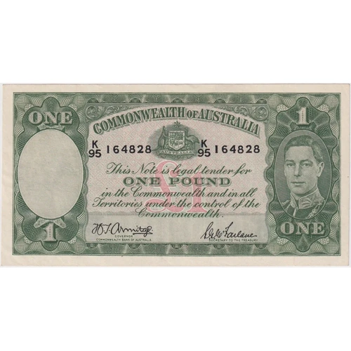 1942 One Pound Armitage/McFarlane R30b Extremely Fine
