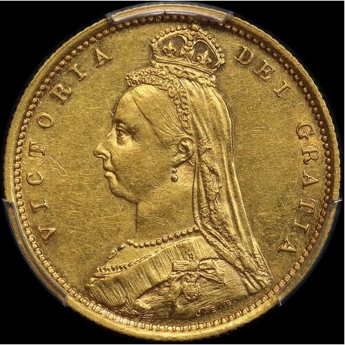 1887 Sydney Jubilee Head Half Sovereign PCGS AU55