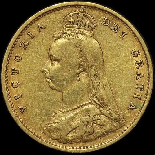1889 Sydney Jubilee Head Half Sovereign about VF