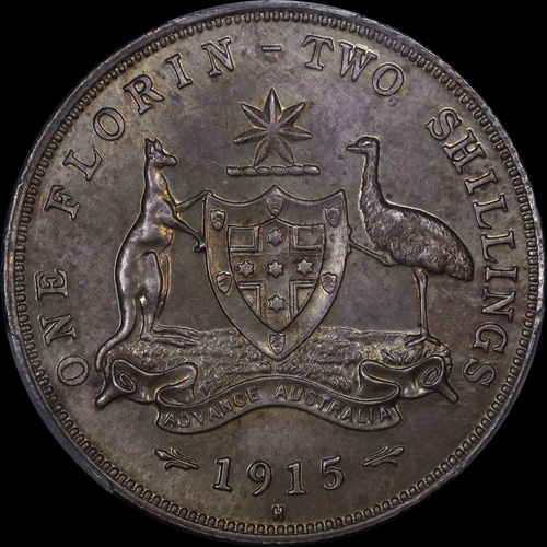 Australia 1915 Heaton Proof Florin PCGS PR66 Ex Parkhill Collection