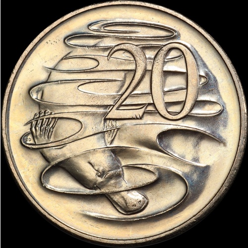 Australia 1981 20¬¨¬¢ 3 1/2 Claw Scalloped Letters Obverse PCGS MS66