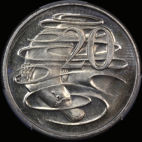 Australia 1981 20¬¨¬¢ 3 1/2 Claw Scalloped Letters Obverse PCGS MS65