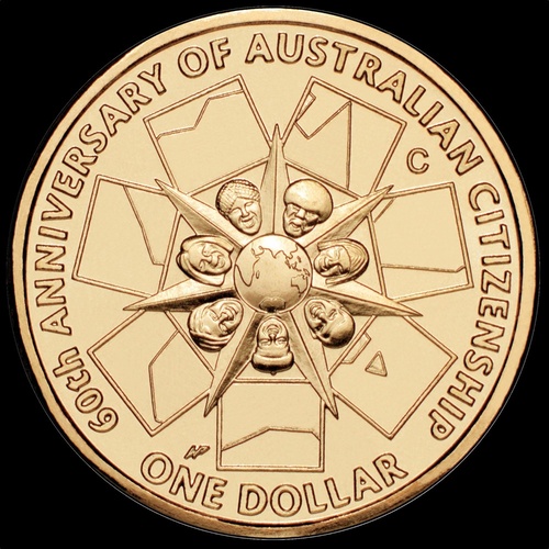 2009 1 Dollar Uncirculated Coins Set of 4 Mintmarks Australian Citizenship