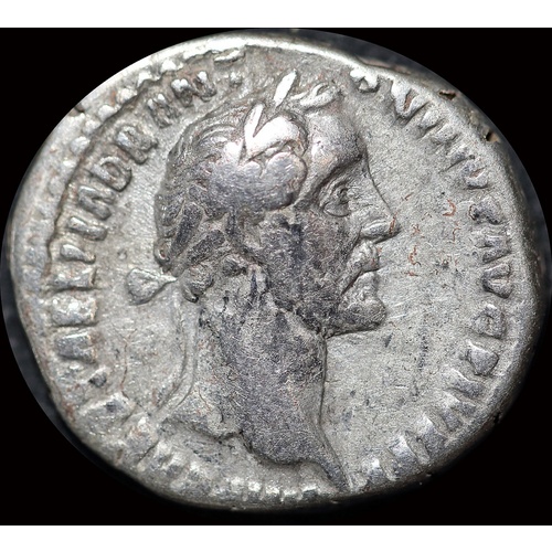 Ancient Rome (Imperial) 151 - 152 AD Antoninus Pius Silver Denarius Tranquilitas RIC III 218 about VF