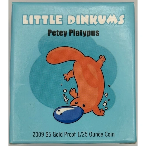 2009 Gold $5 Proof Little Dinkums Petey Platypus