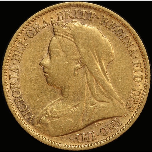 1900 Perth Veiled Head Half Sovereign about VF