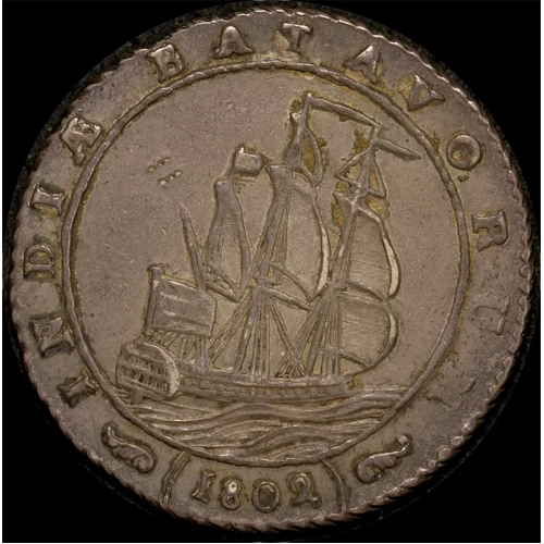 Netherlands (Holland) 1802 Silver Ship's Guilder Scholten 488b Extremely Fine
