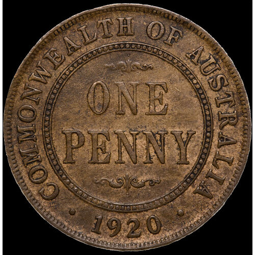 1920 Penny Double Dot Very Fine