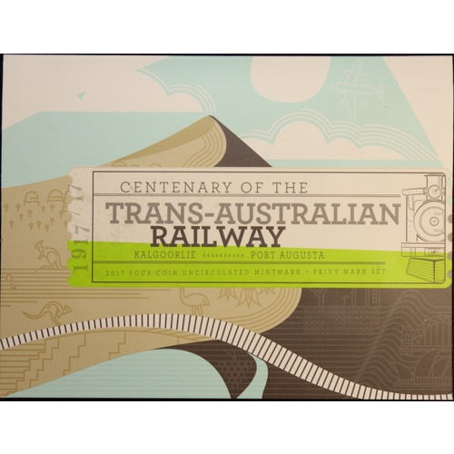 2017 Four Coin Privy Mark Set Trans Australian Railway Centenary