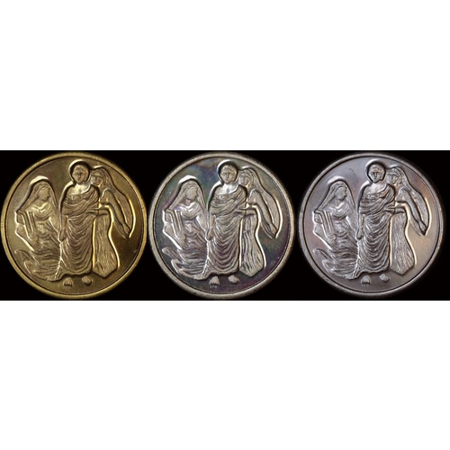 1973 Trio of Medallions for Perth Concert Hall Opening (Gilt, Silvered and Bronze)