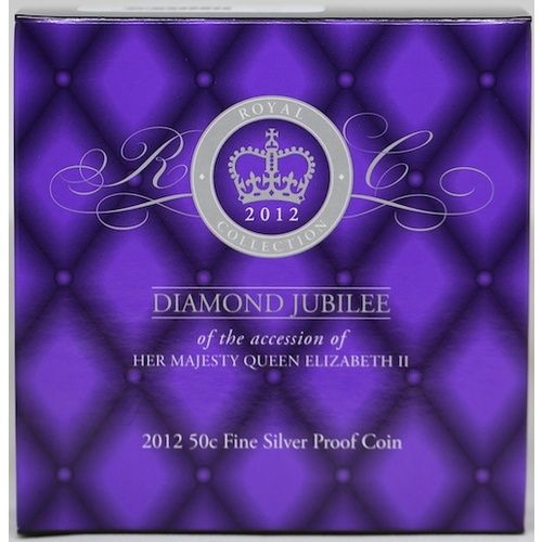 2012 Silver 50 Cent Proof Coin Diamond Jubilee