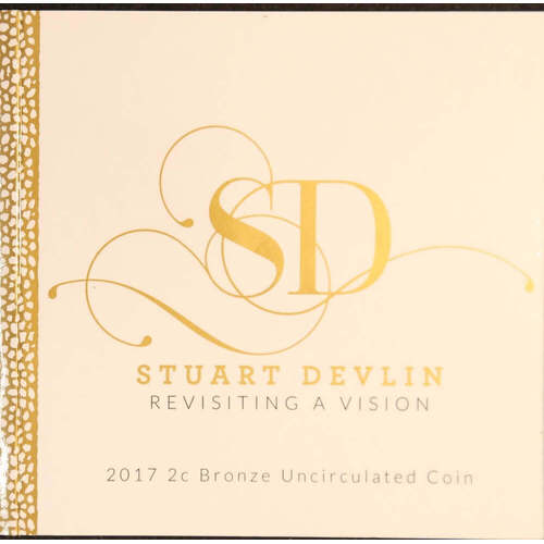 2017 2 Cent Bronze Uncirculated Coin Stuart Devlin Commemorative