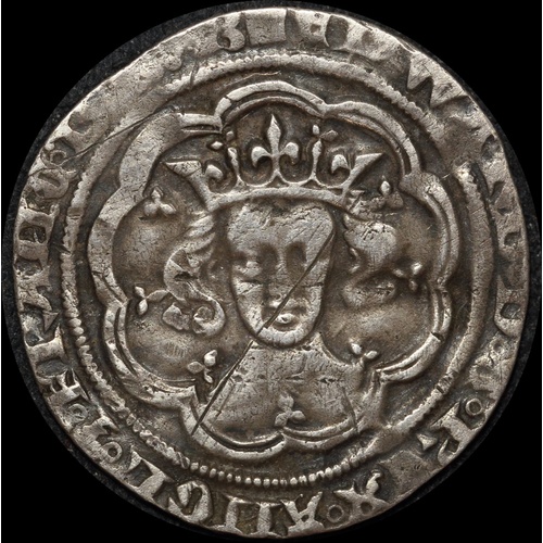 1351 ~ 1362 Silver Groat Edward III cf S#1565 Fine