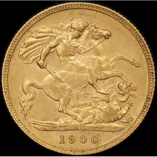 1900 Perth Veiled Head Half Sovereign Extremely Fine
