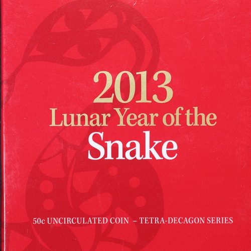 2013 50 Cent Tetradecagon Coin Lunar Year of the Snake