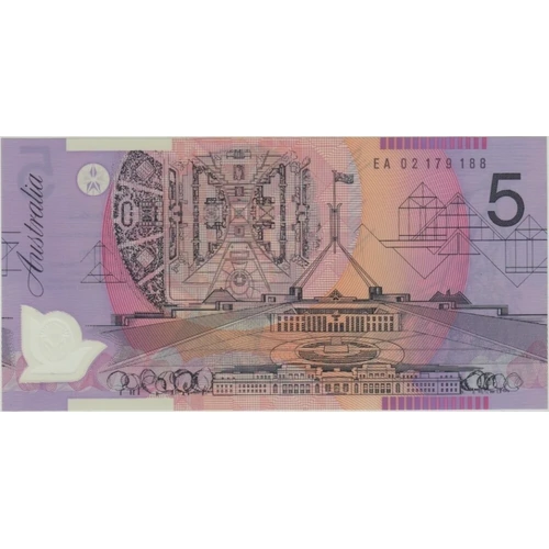 2002 $5 Note MacFarlane/Henry EA02 Last Prefix R220aL Uncirculated