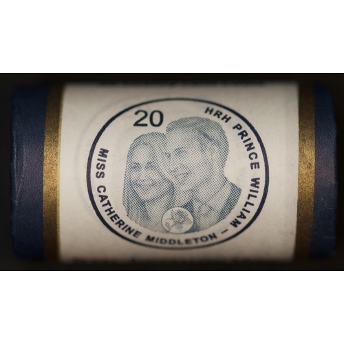 2011 Australian 20 Cent Mint Roll Will and Kate Royal Wedding (Heads/Tails)