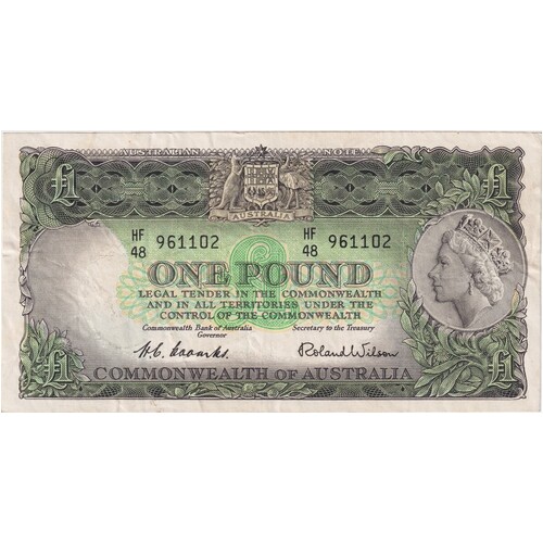 1953 One Pound Coombs/Wilson R33 Extremely Fine