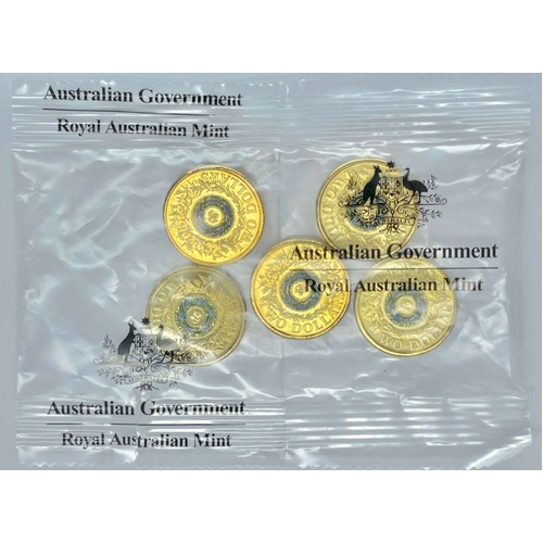 2017 Coloured $2 5 Coin RAM Bag Remembrance Day 