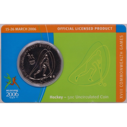 2006 50 Cent Unc Melbourne Commonwealth Games - Hockey