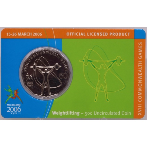 2006 50 Cent Uncirculated Melbourne Commonwealth Games - Weightlifting