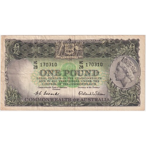 1953 One Pound Coombs/Wilson R33 Very Good