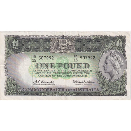 1961 One Pound Coombs/Wilson R34A about EF