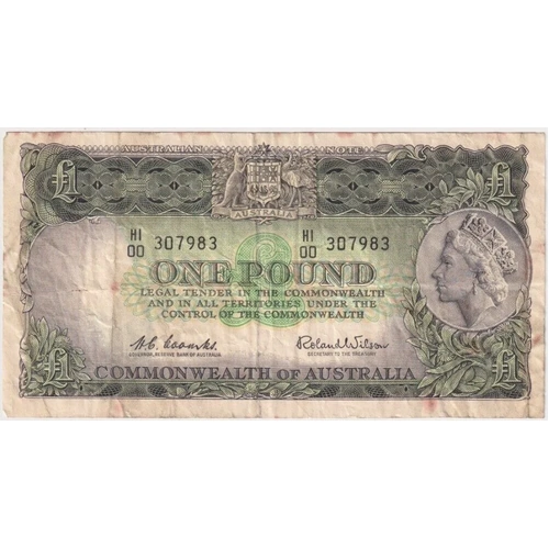 1961 One Pound Coombs/Wilson R34A about VF