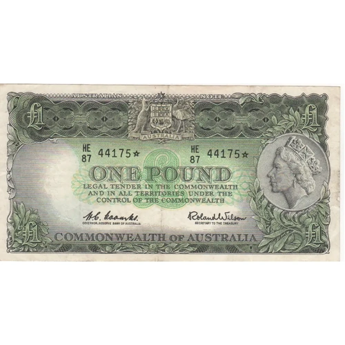 1961 One Pound Star Note Coombs/Wilson R34aS Very Fine